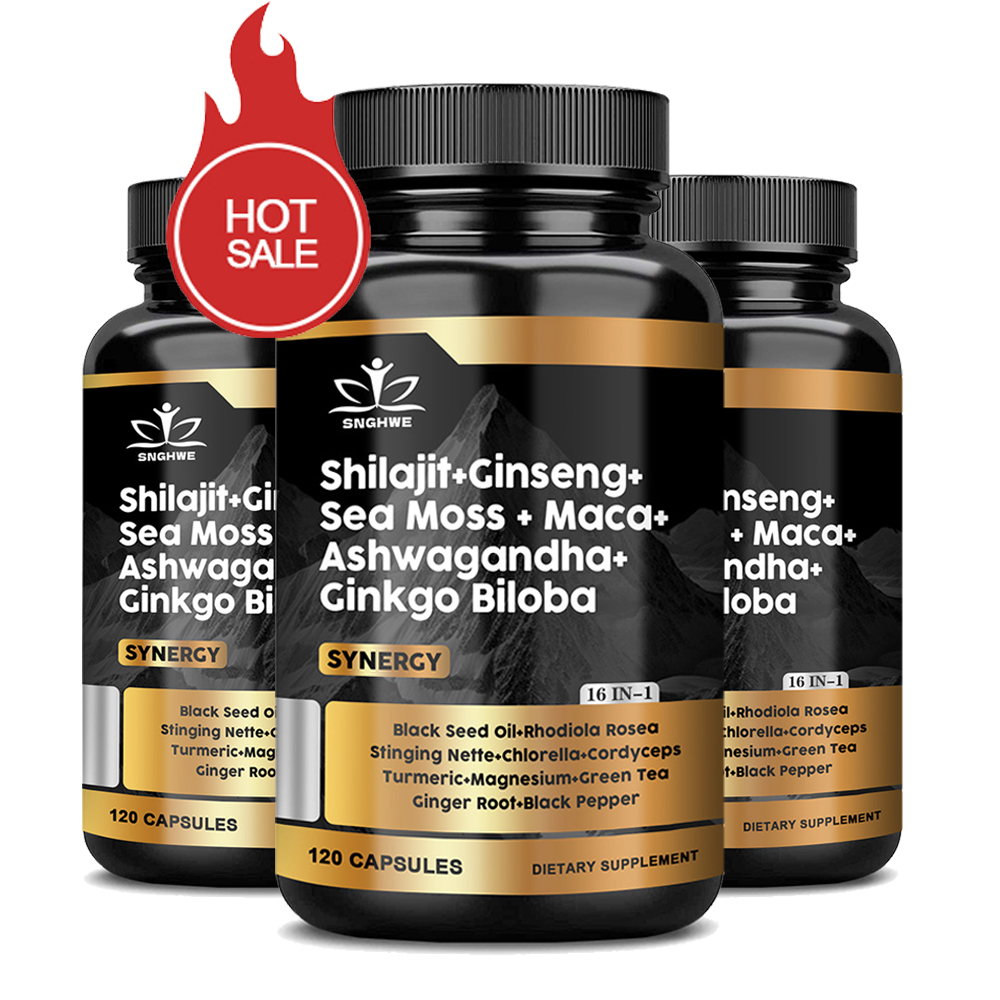 Ginger Tea - Shilajit Suplementos Ginseng, musgo marino, Ashwagandha